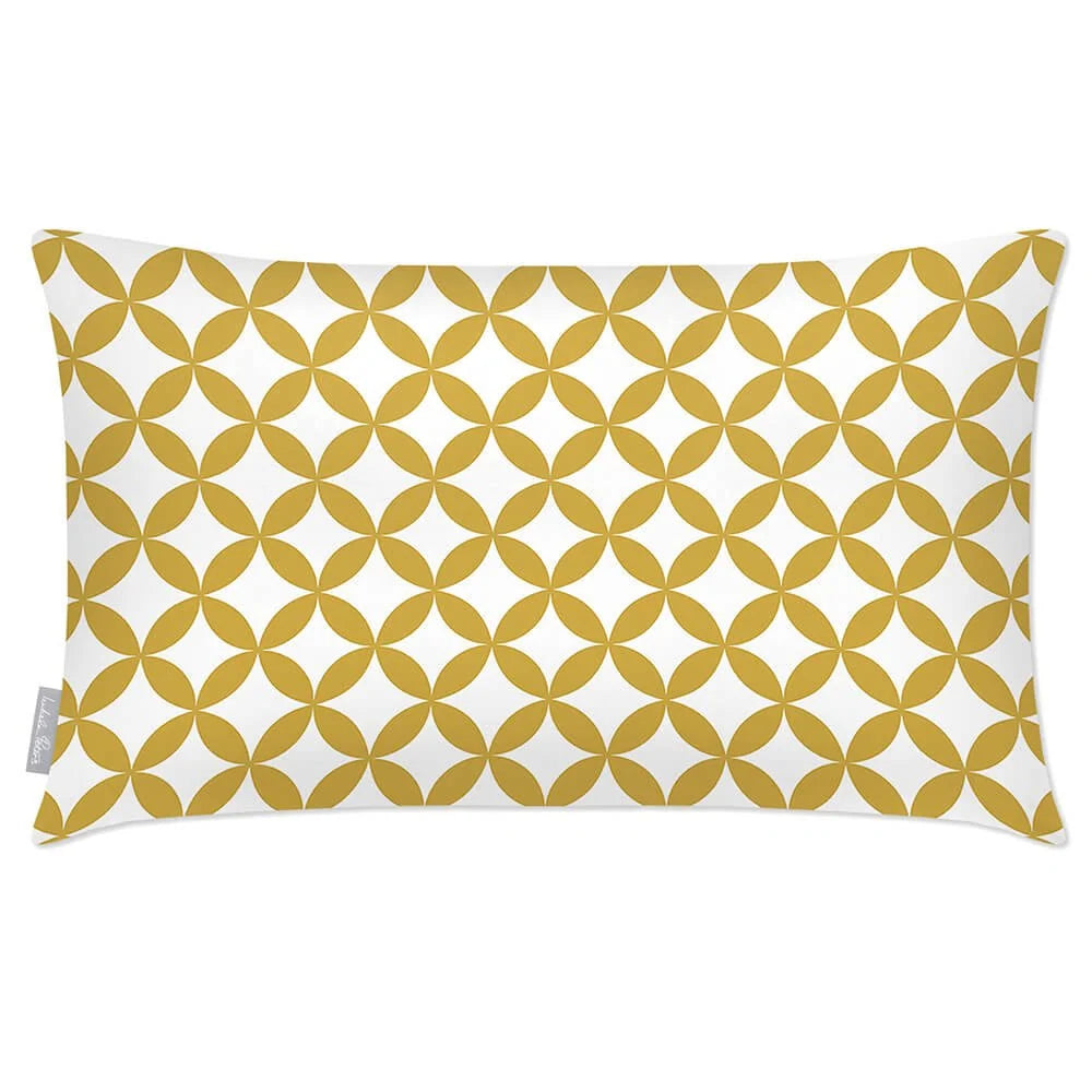 Rectangular Outdoor Cushio — Mustard And White / 50 x 30 cm / Mustard And White / 55 x 35 cm / Mustard And White / 60 x 40 cm