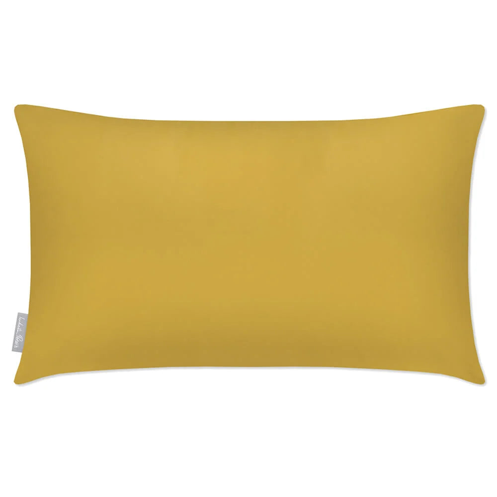 Rectangular Outdoor Garden Cushion in Muted and Vibrant — Mustard / 50 x 30 cm / Mustard / 55 x 35 cm / Mustard / 60 x 40 cm