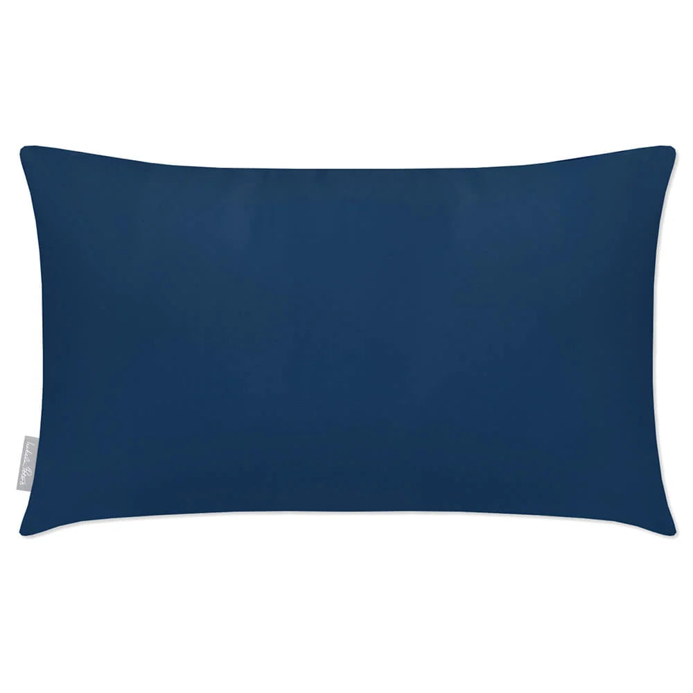 Rectangular Outdoor Garden Cushion in Muted — Estate Blue / 50 x 30 cm / Estate Blue / 55 x 35 cm / Estate Blue / 60 x 40 cm