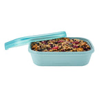 Rectangular Silicone Food Storage Container for Oven Baking, Microwave Reheating and Freezer Storage — 24oz / Seafoam