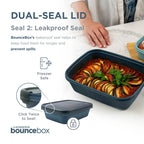 Rectangular Silicone Food Storage Container for Oven Baking, Microwave Reheating and Freezer Storage