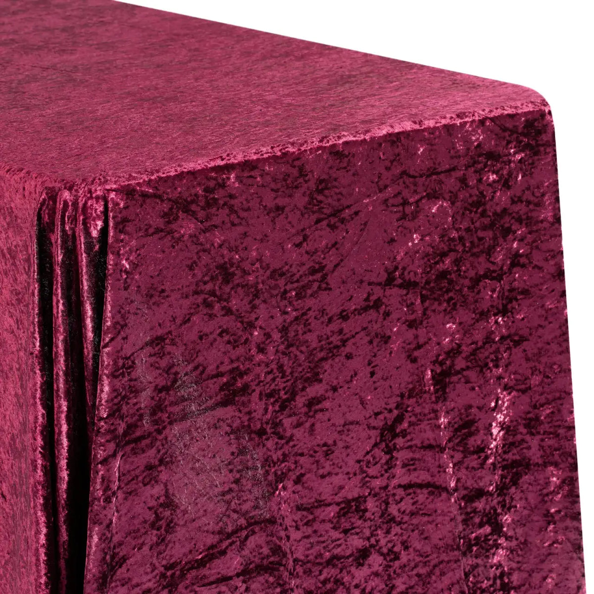 Rectangular Velvet Tablecloth in Burgundy, 90 x 156 Inches