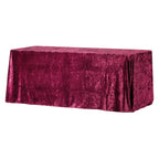 Rectangular Velvet Tablecloth in Burgundy, 90 x 156 Inches
