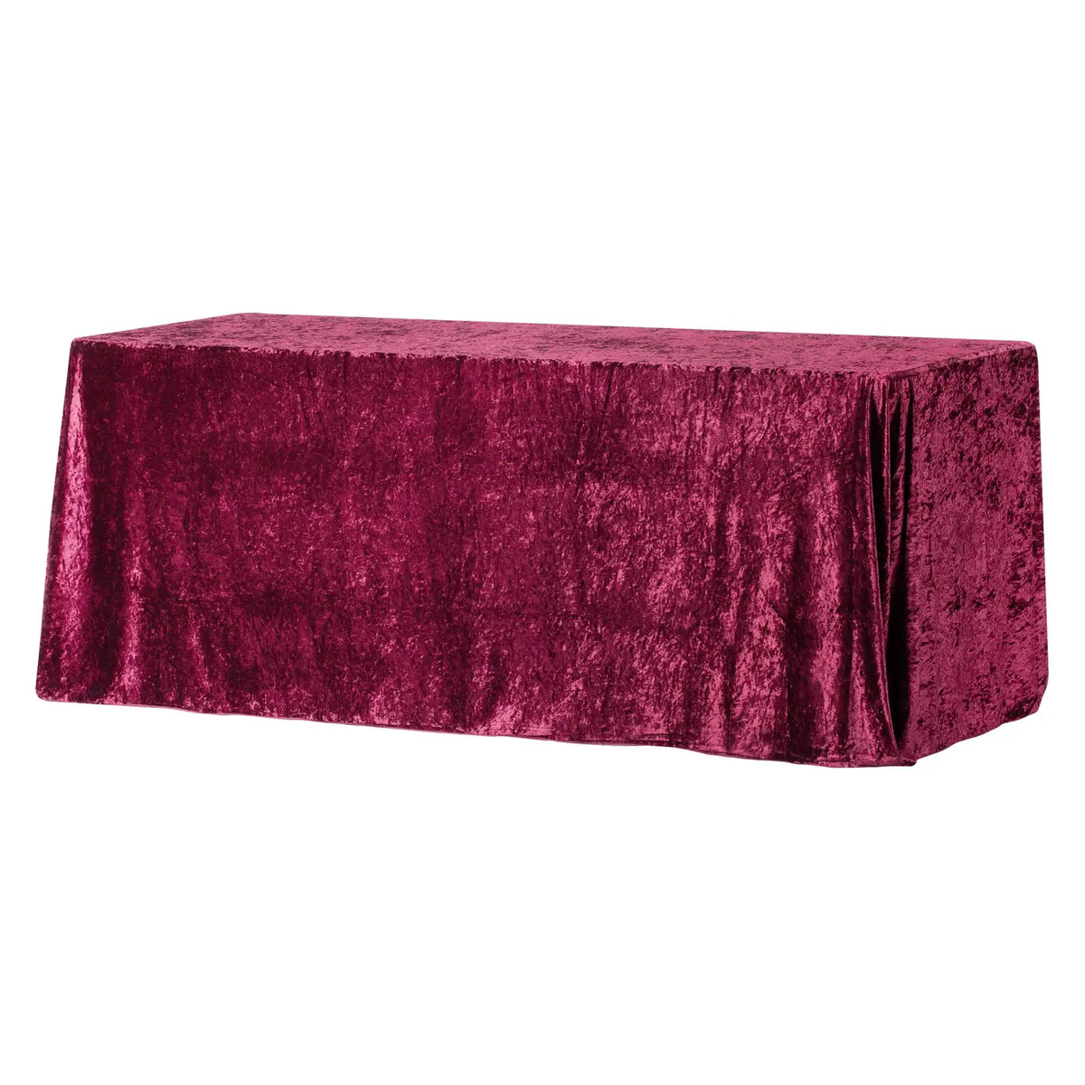 Rectangular Velvet Tablecloth in Burgundy, 90 x 156 Inches