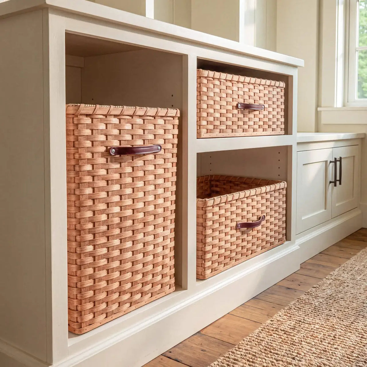 Rectangular Wicker Storage Basket Handwoven to Custom Dimensions