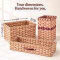 Rectangular Wicker Storage Basket Handwoven to Custom Dimensions