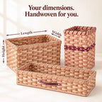 Rectangular Wicker Storage Basket Handwoven to Custom Dimensions
