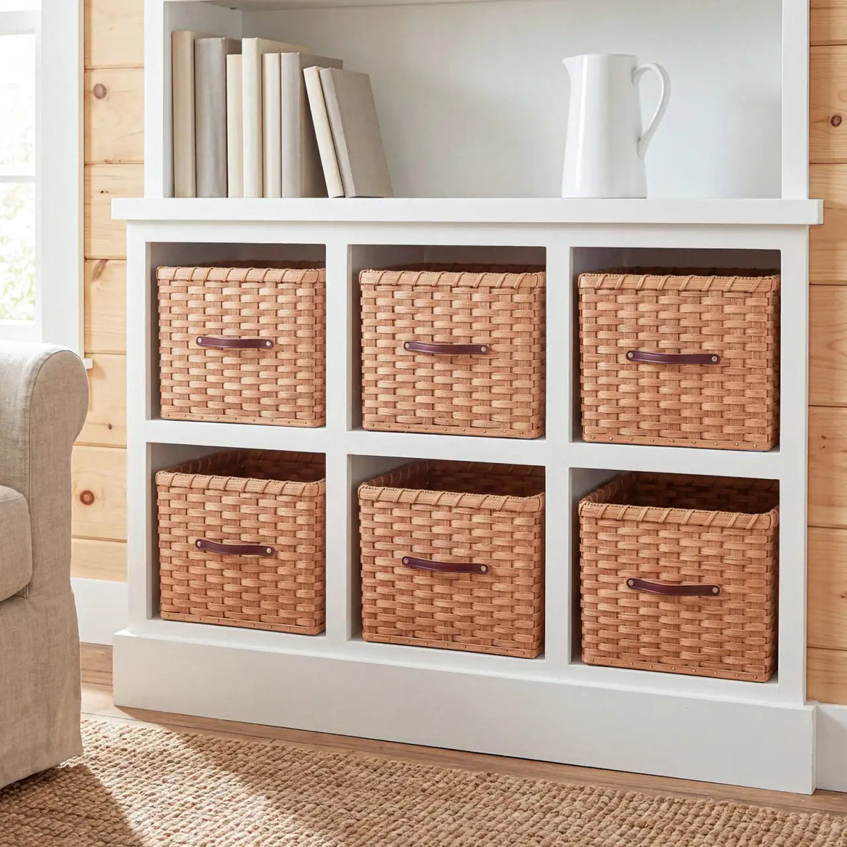 Rectangular Wicker Storage Basket Handwoven to Custom Dimensions