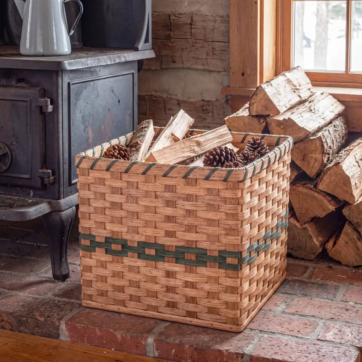Rectangular Wicker Storage Basket Handwoven to Custom Dimensions