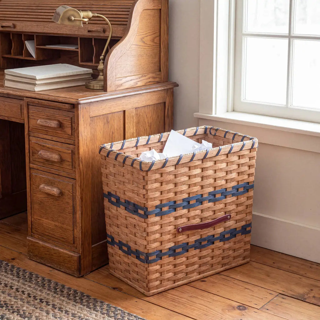 Rectangular Wicker Storage Basket Handwoven to Custom Dimensions