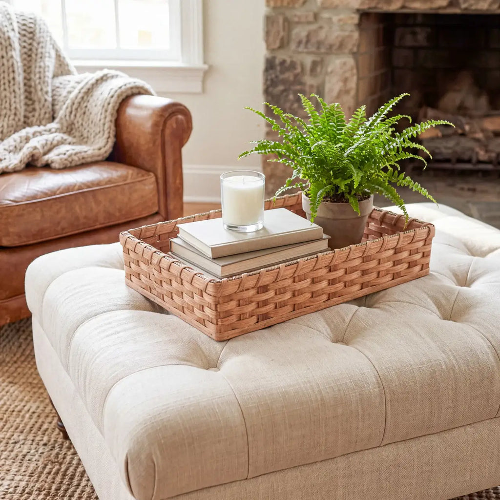 Rectangular Wicker Storage Basket Handwoven to Custom Dimensions