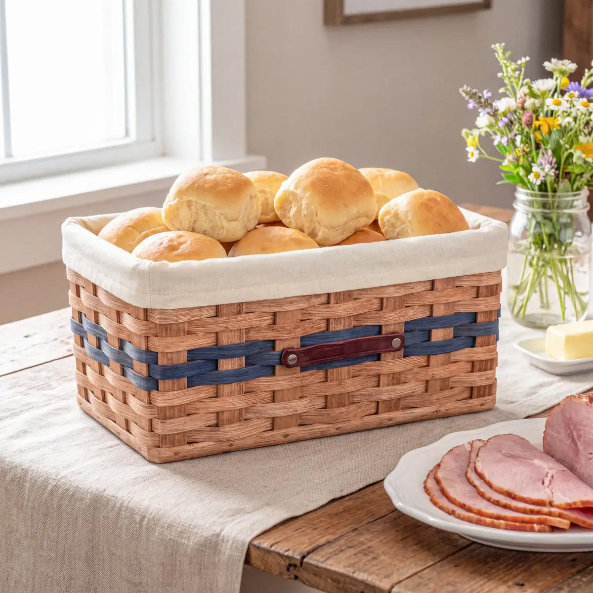 Rectangular Wicker Storage Basket Handwoven to Custom Dimensions