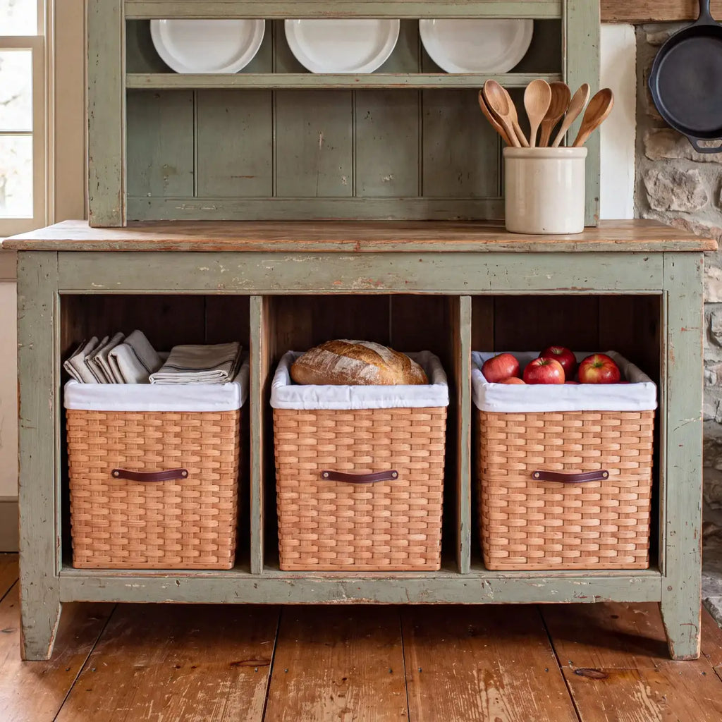 Rectangular Wicker Storage Basket Handwoven to Custom Dimensions
