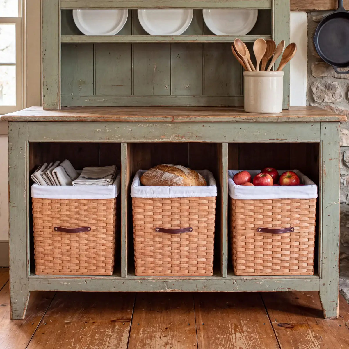 Rectangular Wicker Storage Basket Handwoven to Custom Dimensions