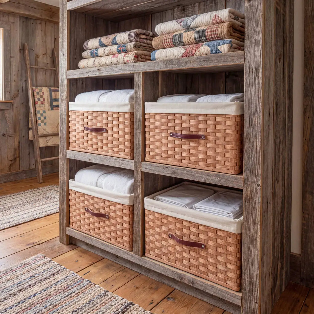Rectangular Wicker Storage Basket Handwoven to Custom Dimensions