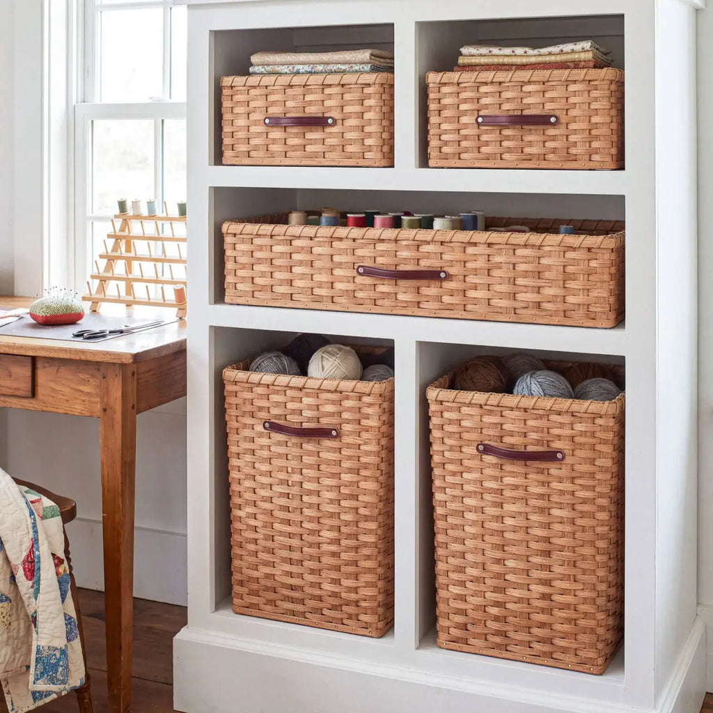 Rectangular Wicker Storage Basket Handwoven to Custom Dimensions