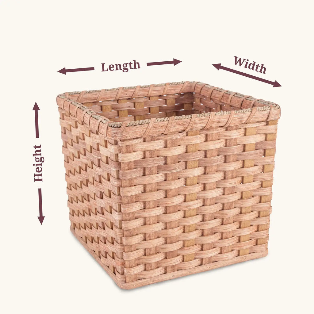 Rectangular Wicker Storage Basket Handwoven to Custom Dimensions
