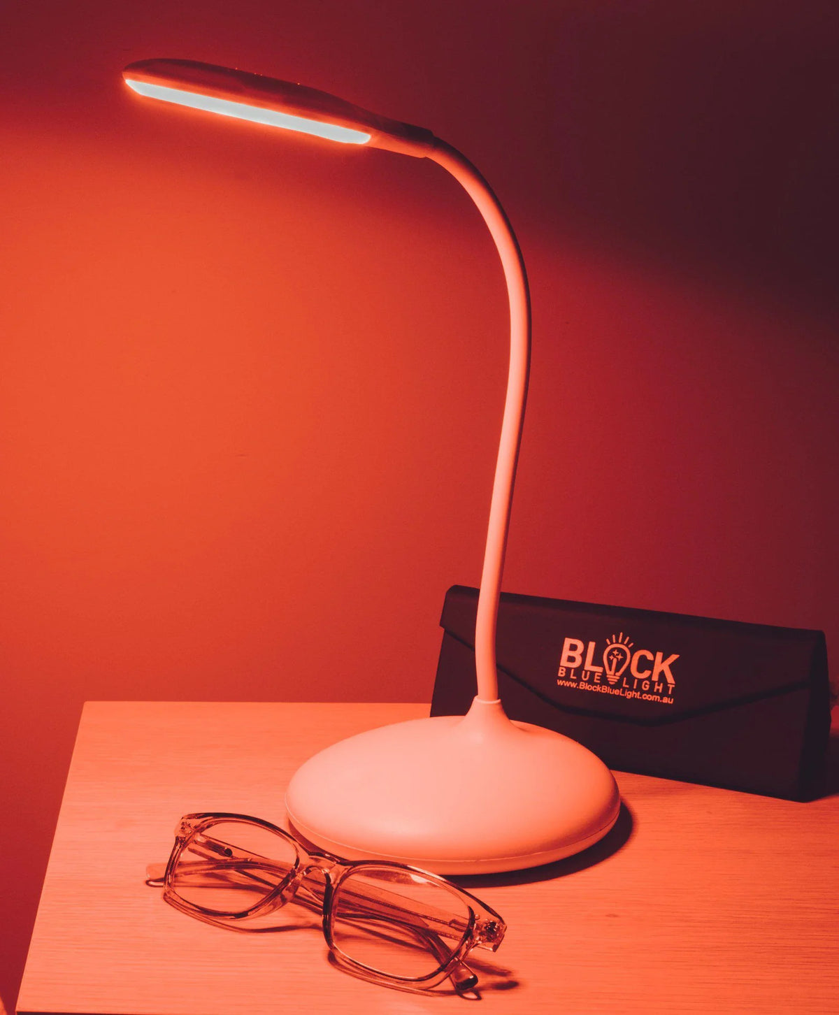 Red Light Bedside Lamp