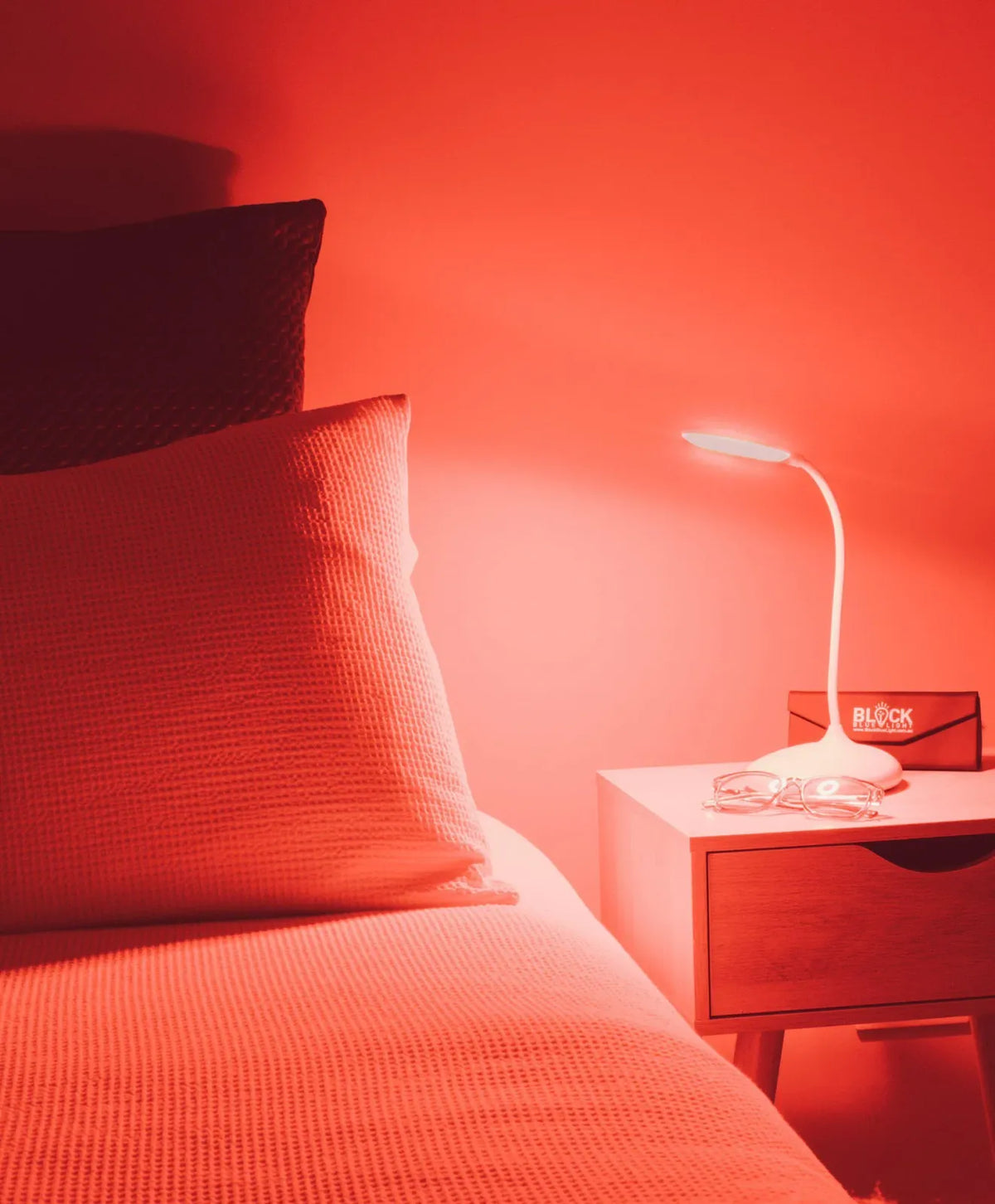 Red Light Bedside Lamp