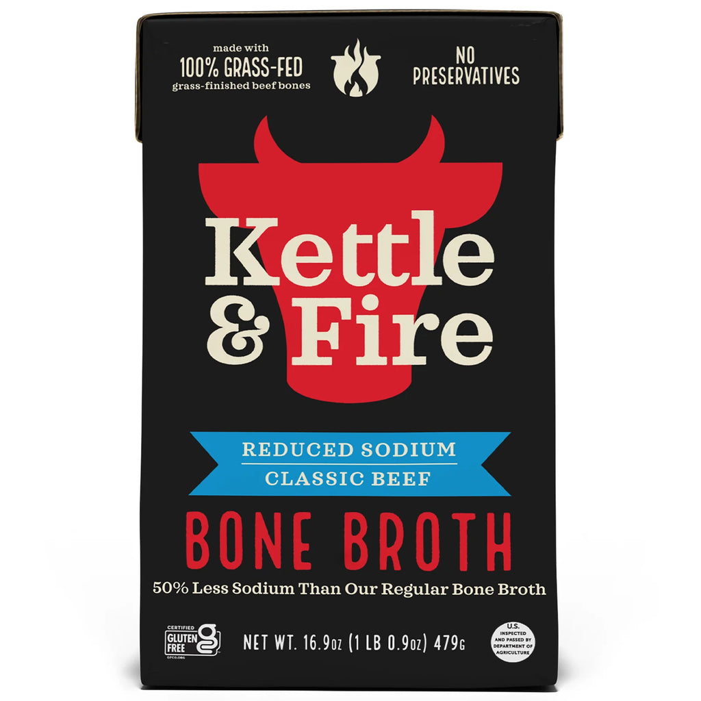 Reduced Sodium Beef Bone Broth, 16.9 oz Slow-Simmered Grass-Fed Beef Bone Nutrition · Reduced sodium for a lighter broth p