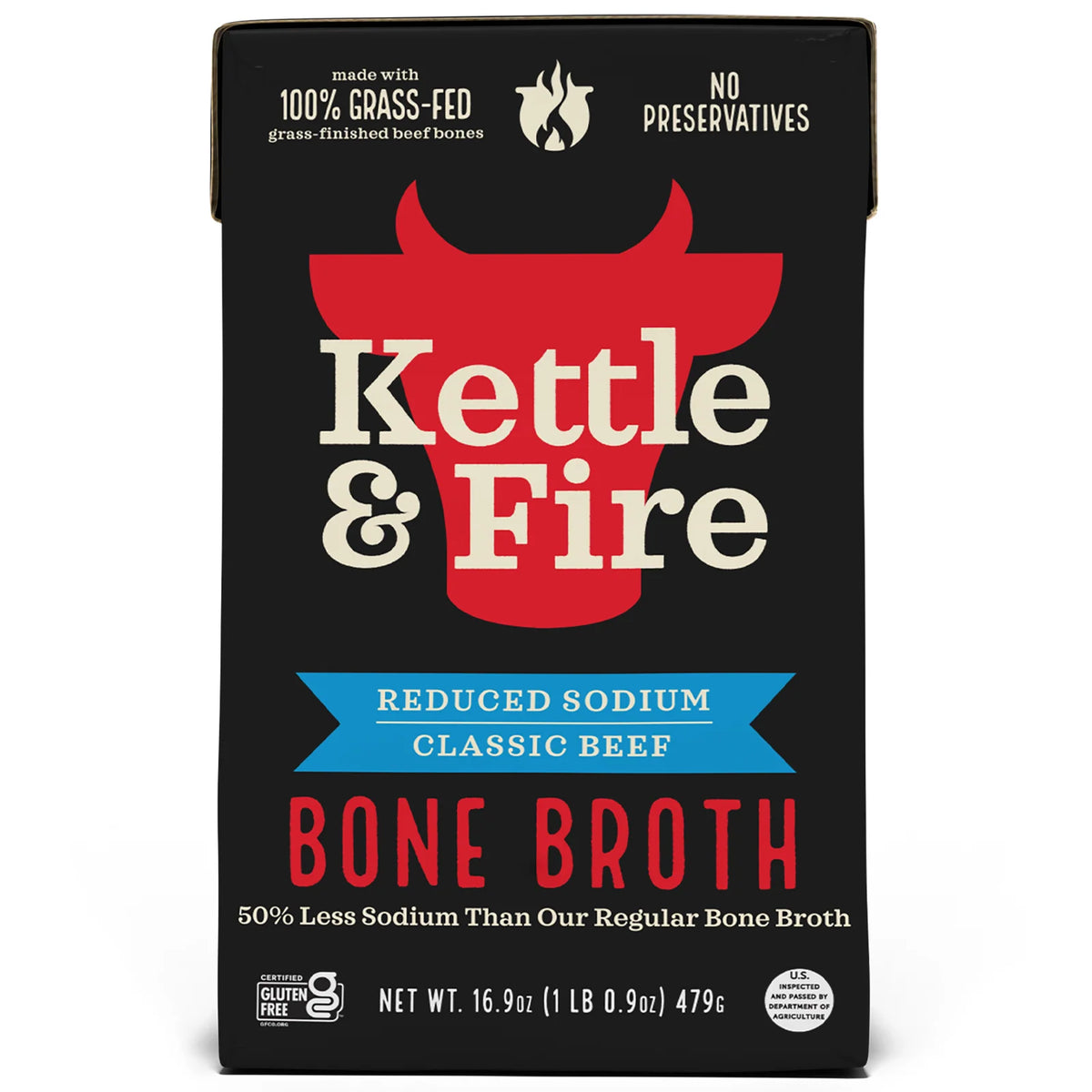 Reduced Sodium Beef Bone Broth, 16.9 oz Slow-Simmered Grass-Fed Beef Bone Nutrition · Reduced sodium for a lighter broth p