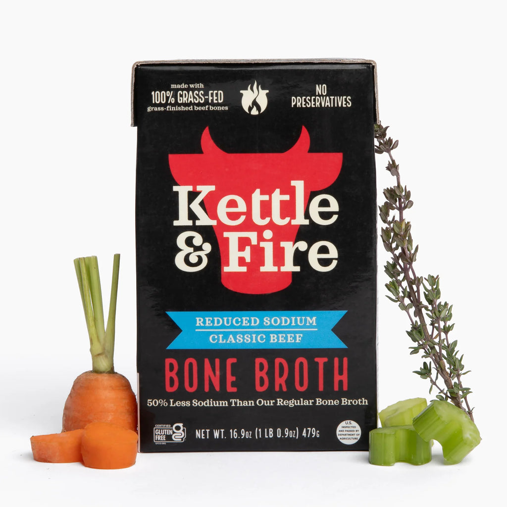 Reduced Sodium Beef Bone Broth, 16.9 oz Slow-Simmered Grass-Fed Beef Bone Nutrition · Reduced sodium for a lighter broth p