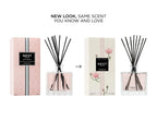 Reed Diffuser in Himalayan Salt & Rosewater Fragrance with Geranium and Salted Amber Scent Notes
