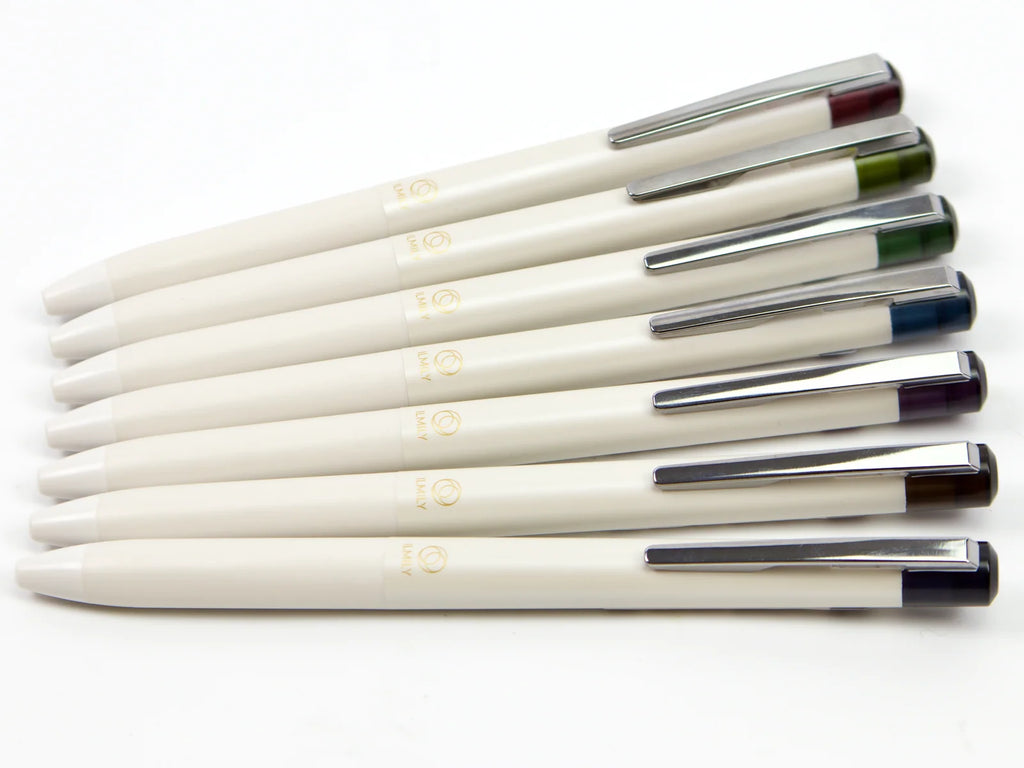 Refillable Gel Pens for Notebook Writing and Office Notes, 0.5 mm Fine Point in Subtle Black Ink Shades