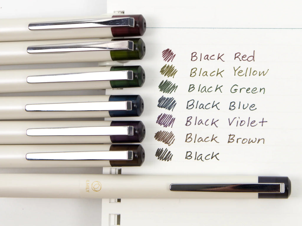 Refillable Gel Pens for Notebook Writing and Office Notes, 0.5 mm Fine Point in Subtle Black Ink Shades
