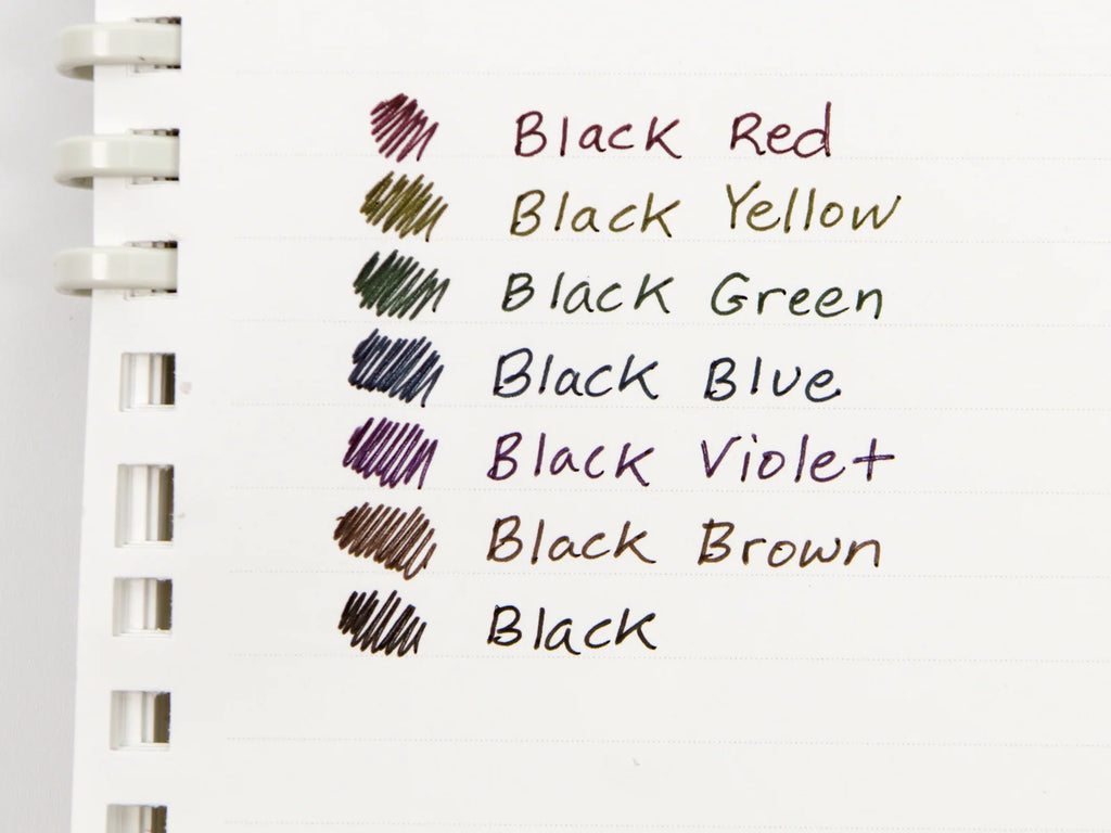 Refillable Gel Pens for Notebook Writing and Office Notes, 0.5 mm Fine Point in Subtle Black Ink Shades