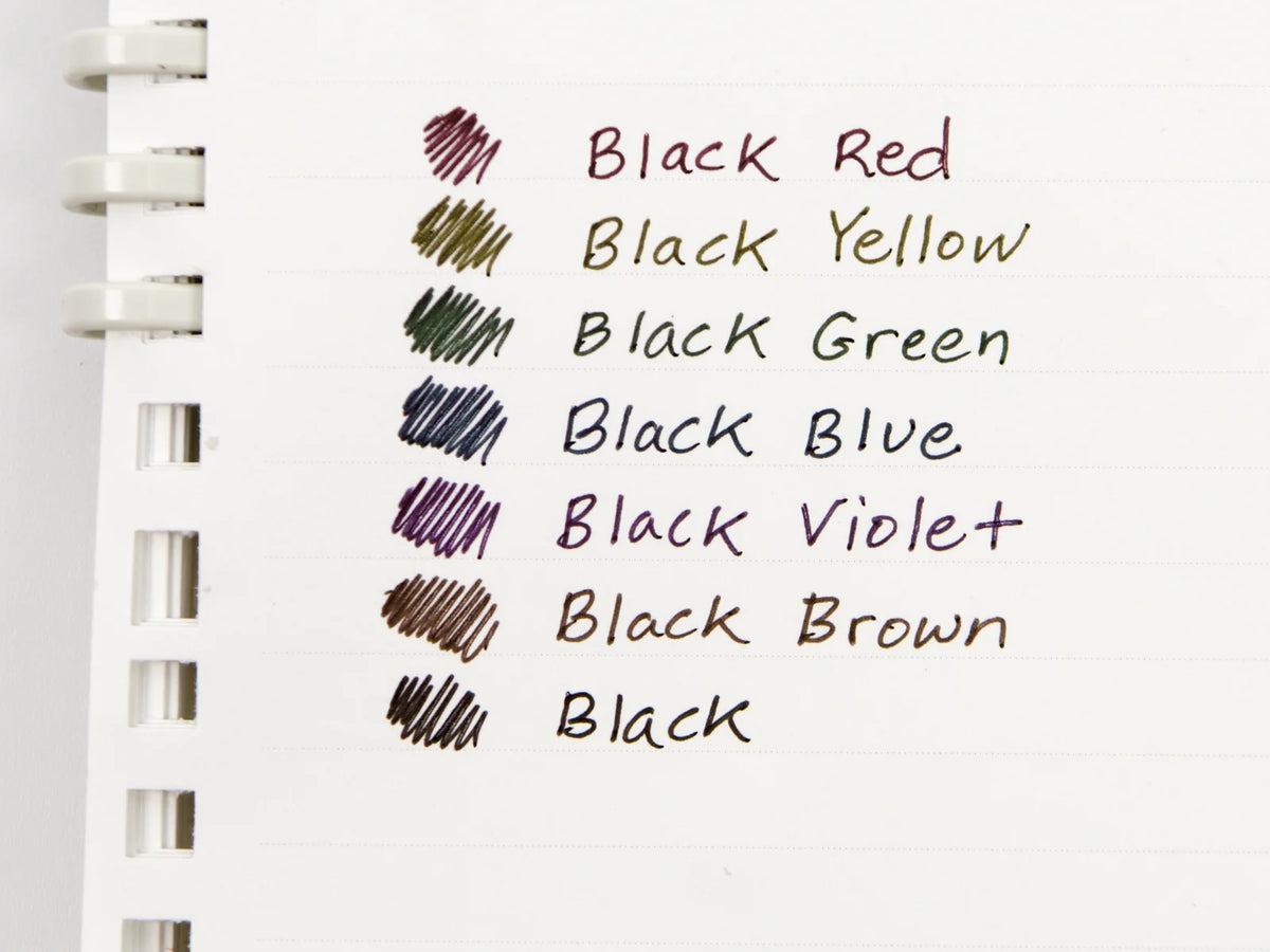 Refillable Gel Pens for Notebook Writing and Office Notes, 0.5 mm Fine Point in Subtle Black Ink Shades