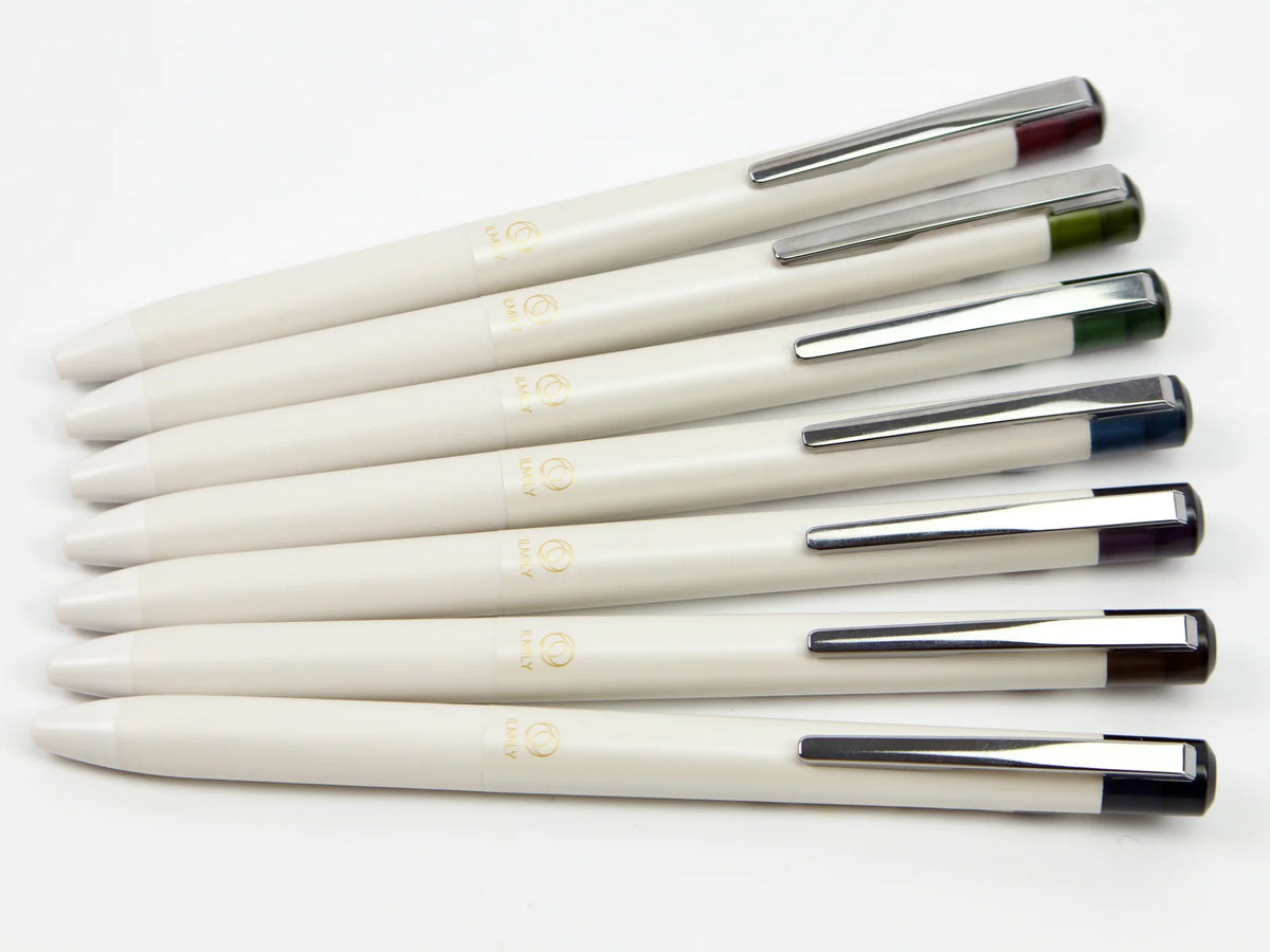 Refillable Gel Pens for Notebook Writing and Office Notes, 0.5 mm Fine Point in Subtle Black Ink Shades