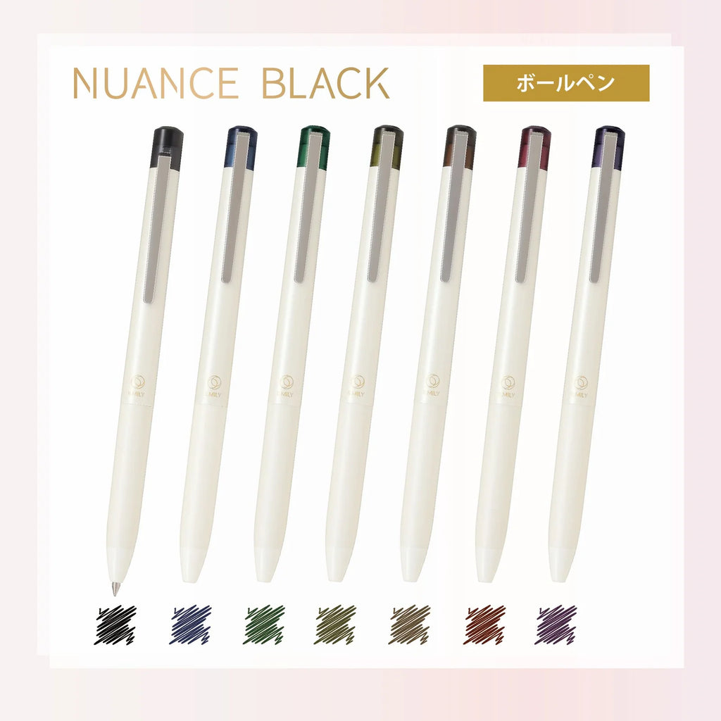 Refillable Gel Pens for Notebook Writing and Office Notes, 0.5 mm Fine Point in Subtle Black Ink Shades