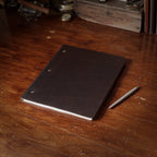 Refillable Leather Binder for Letter-Size Pages in a Slim Cut Design for Office Notes and Journaling