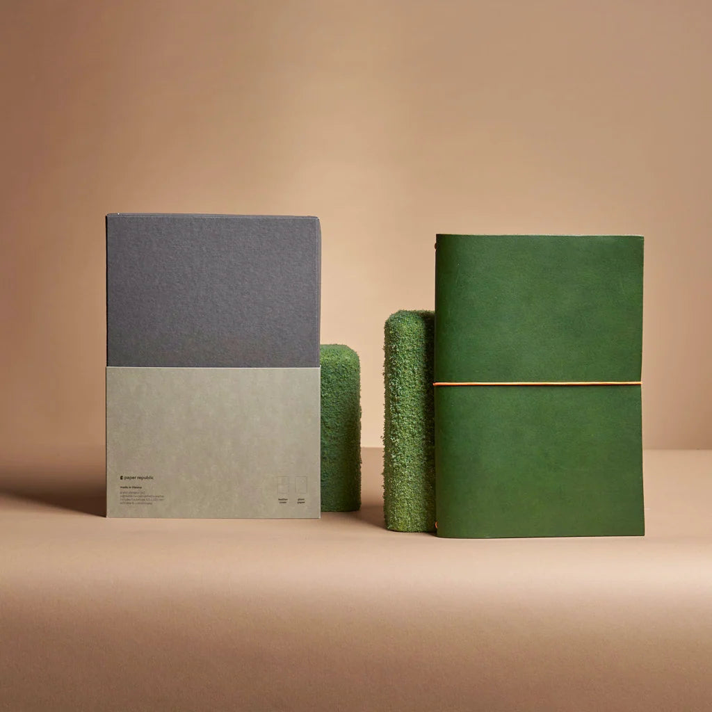 Refillable Leather Journal Handmade in Vienna