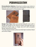 Refillable Leather Travel Journal with a Card Pocket and Replaceable Inserts for Notes and Sketches