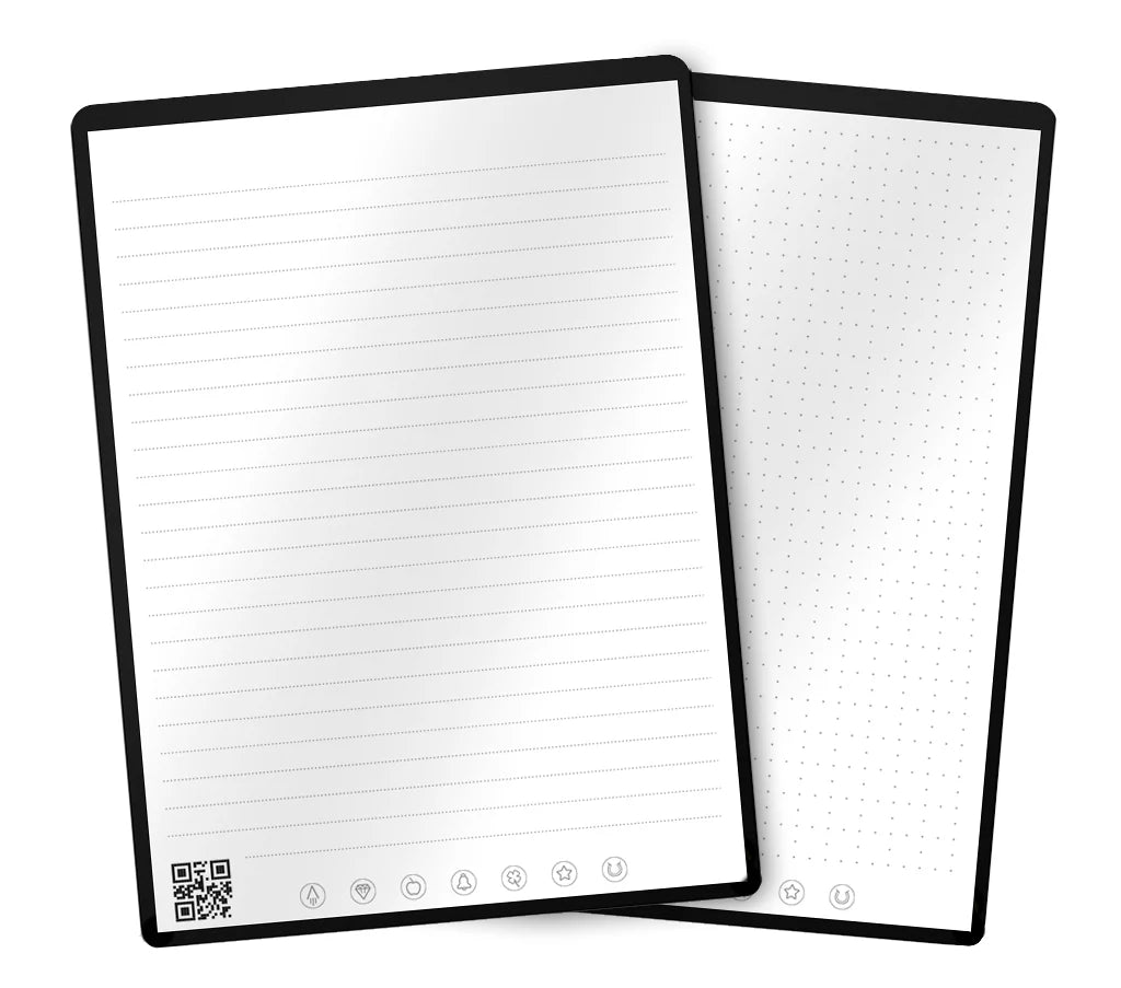 Refillable Notebook with Dot and Lined Pages, Reusable Synthetic Paper, Cloud Note Scanning, Executive or Letter Size