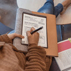 Refillable Notebook with Dot and Lined Pages, Reusable Synthetic Paper, Cloud Note Scanning, Executive or Letter Size