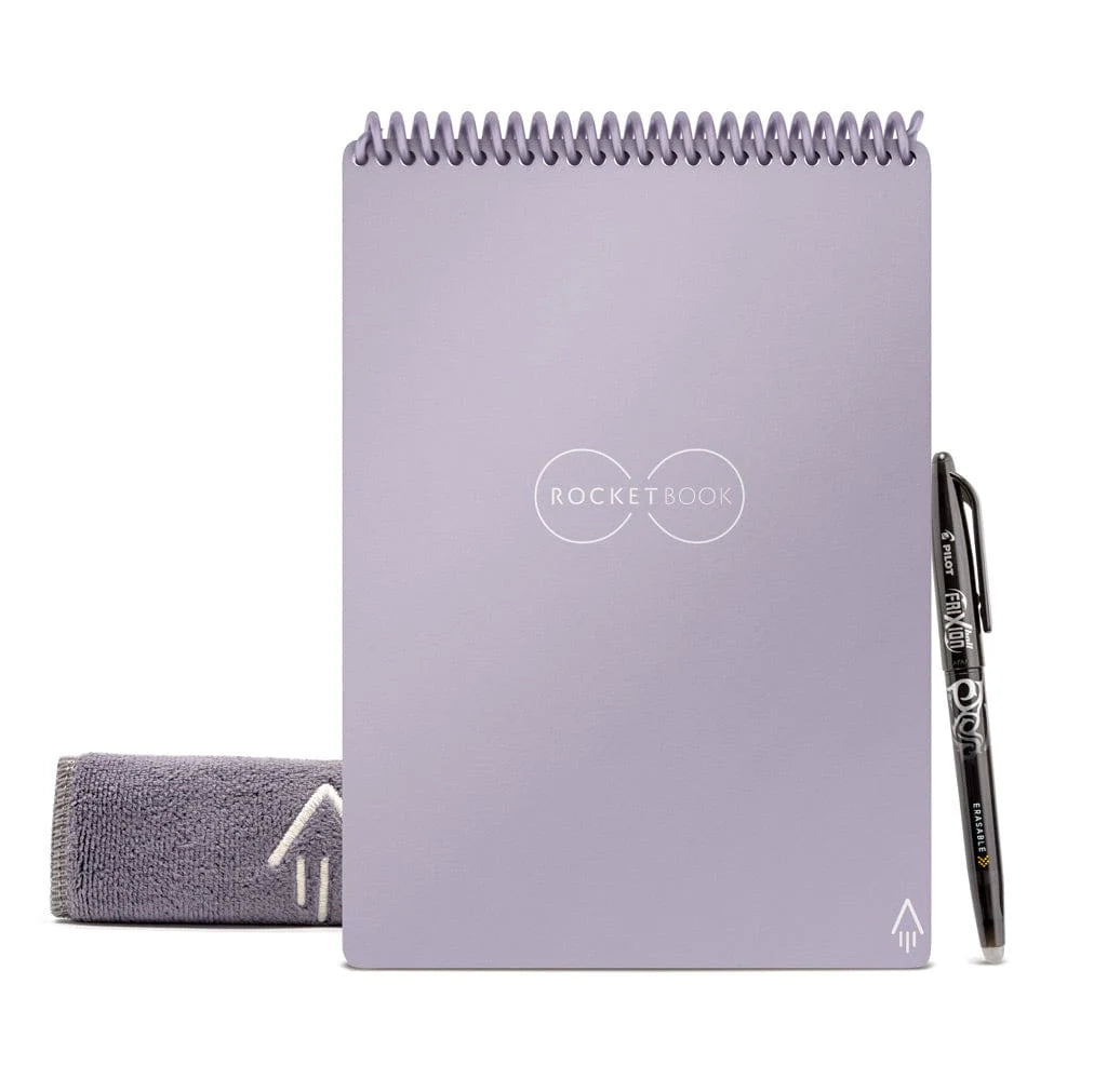 Refillable Notebook with Dot and Lined Pages, Reusable Synthetic Paper, Cloud Note Scanning, Executive or Letter Size