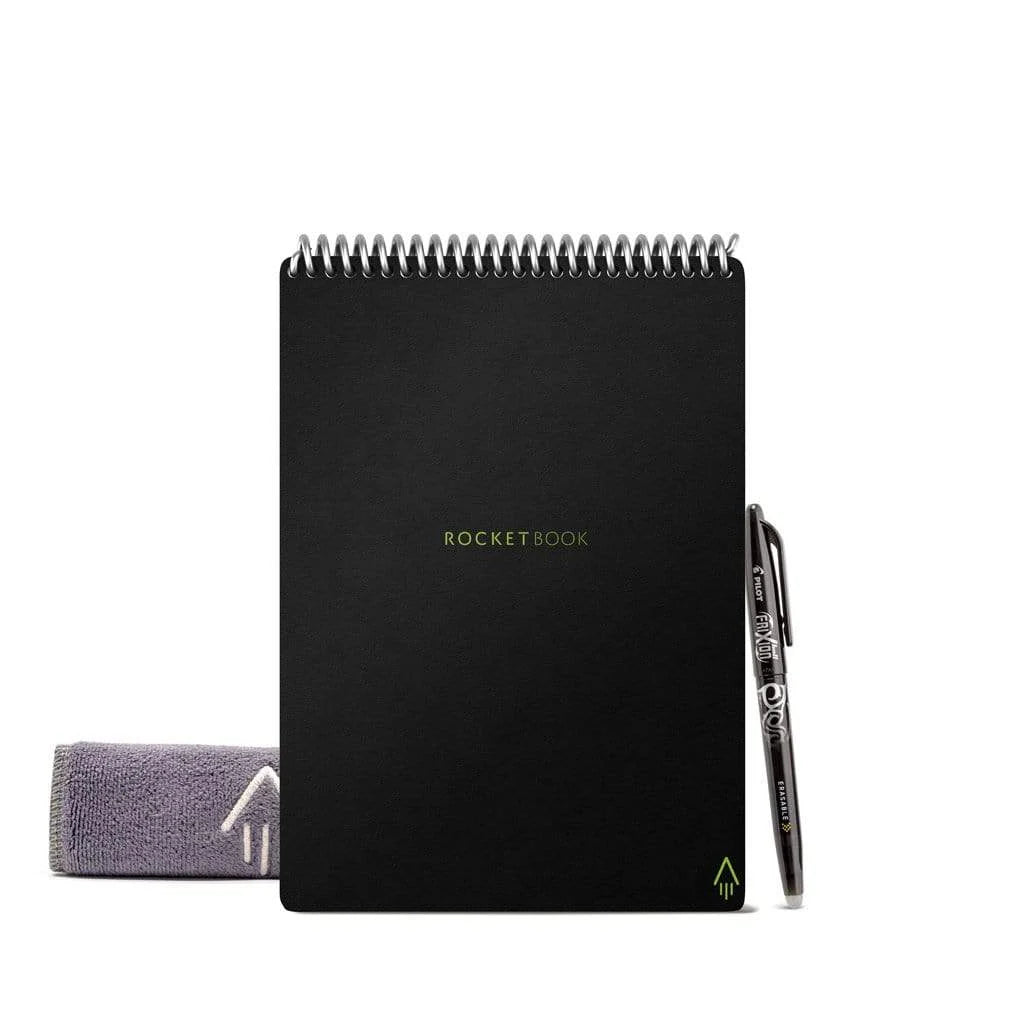 Refillable Notebook with Dot and Lined Pages, Reusable Synthetic Paper, Cloud Note Scanning, Executive or Letter Size