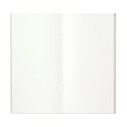 Refillable Travel Notebook Starter Kit in Blue Leather, Regular Size, with a 64-Page Plain Insert
