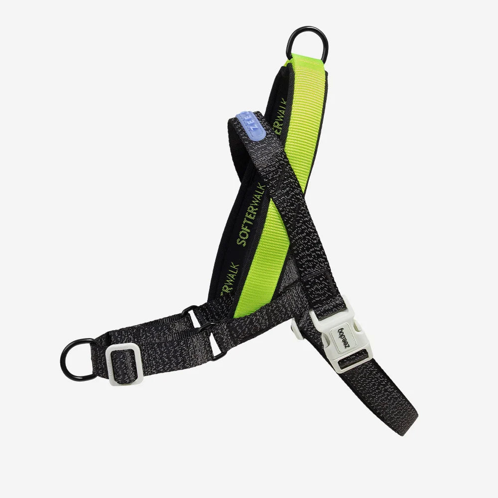 Reflective No-Pull Dog Harness with Front and Back D-Rings, Padded Handle, and Adjustable Soft-Fabric Fit