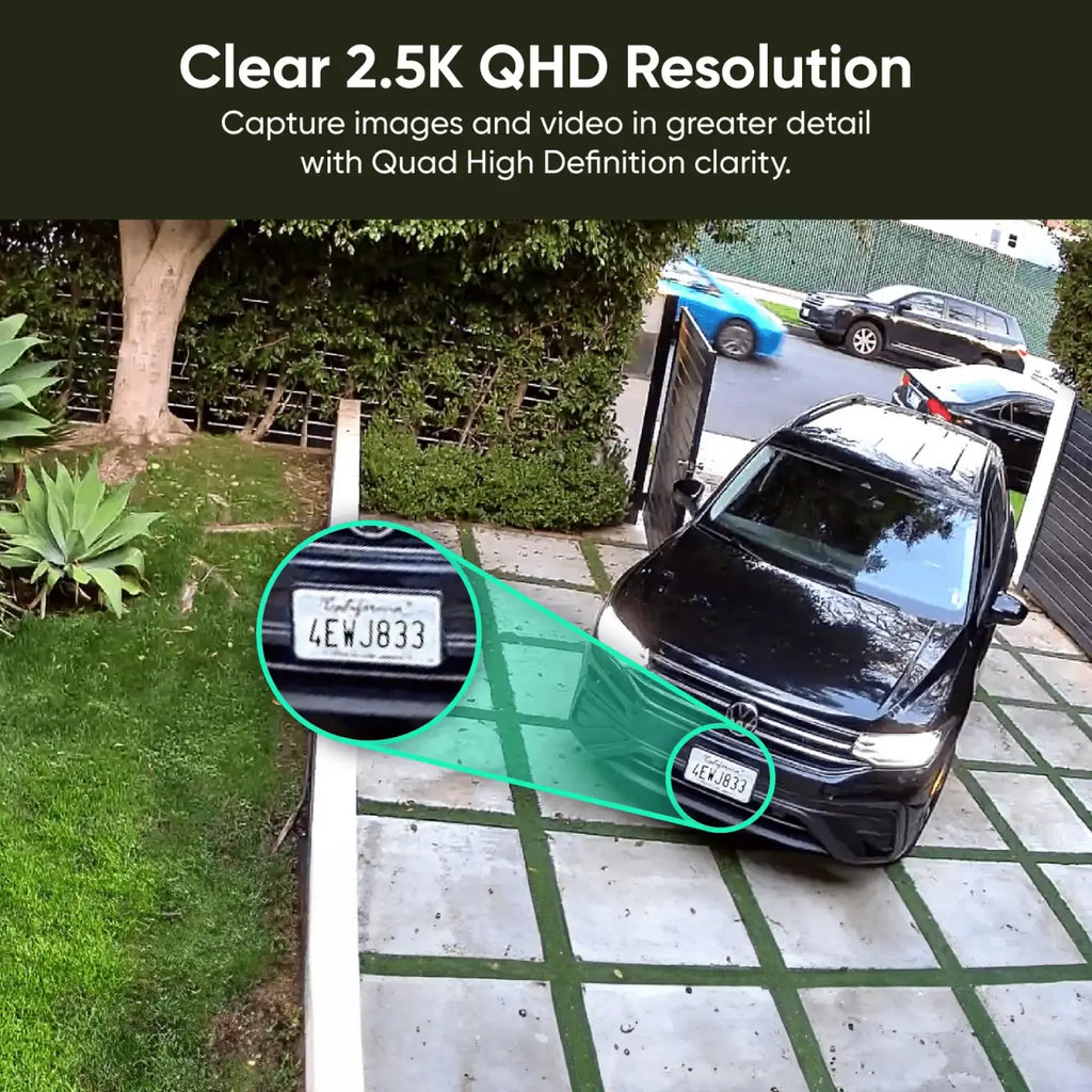 Refurbished Home Security Camera with 2.5K QHD Resolution and Enhanced Color Night Vision for Home Monitoring