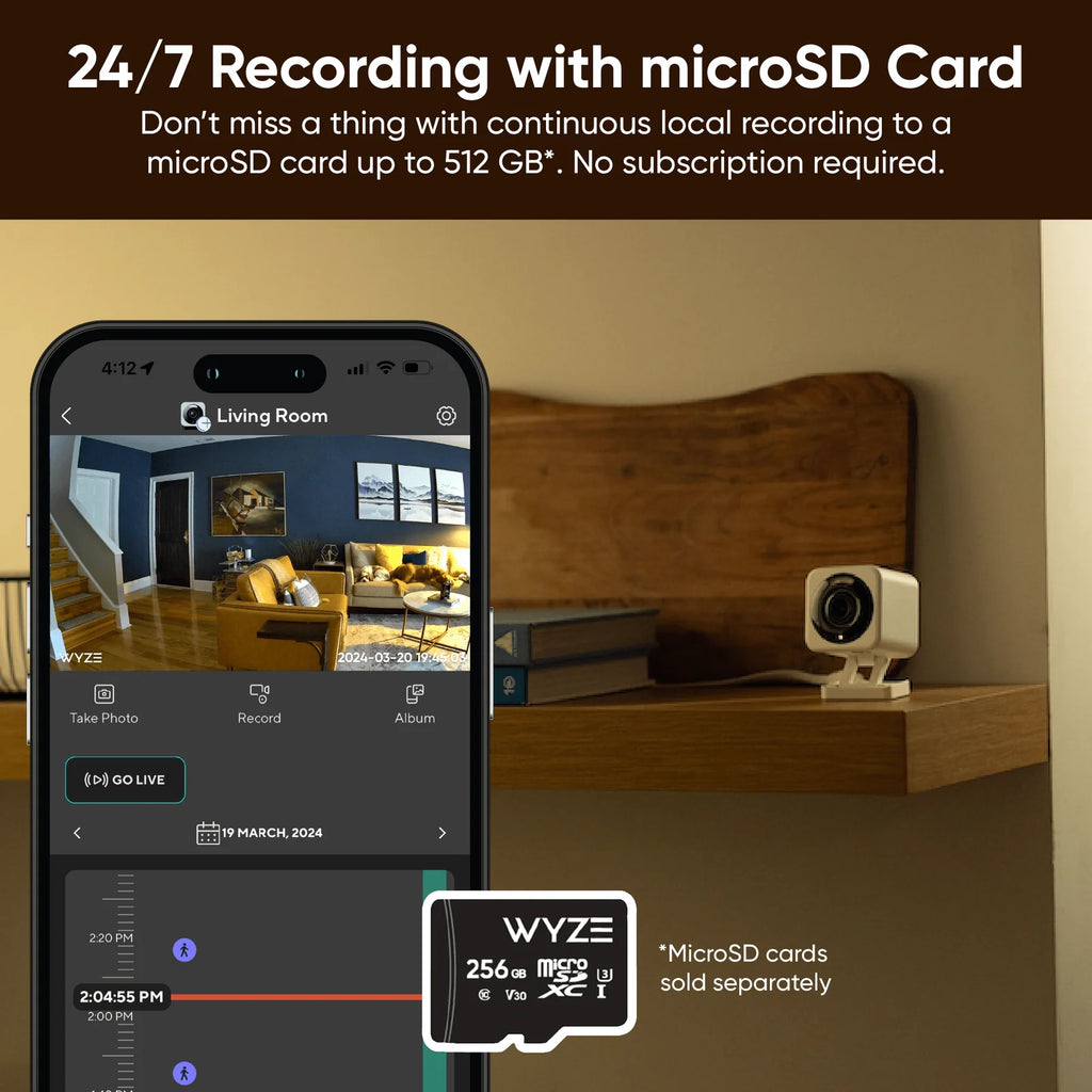Refurbished Home Security Camera with 2.5K QHD Resolution and Enhanced Color Night Vision for Home Monitoring