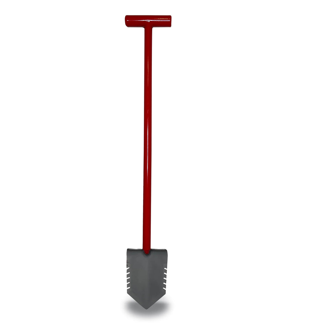 Relic Shovel for Metal Detecting and Garden Digging with 36-Inch Handle, Serrated Edges and Protective Sheath