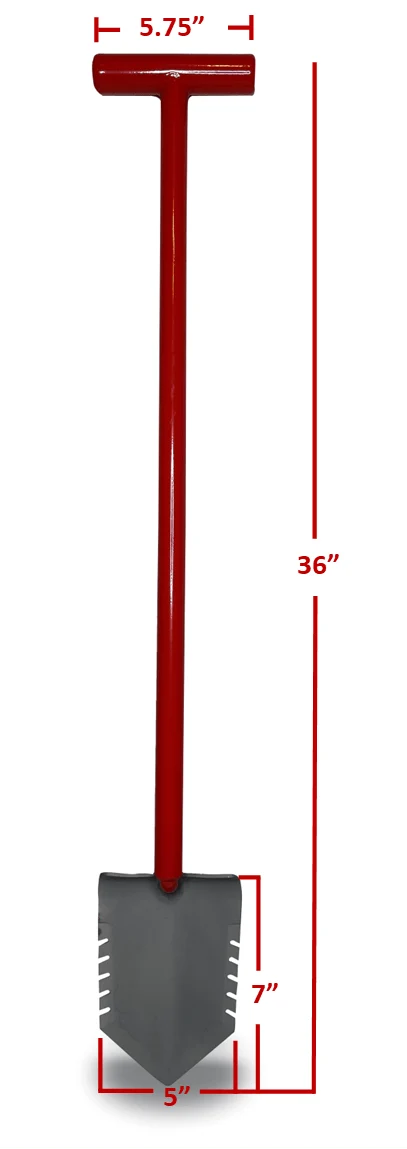 Relic Shovel for Metal Detecting and Garden Digging with 36-Inch Handle, Serrated Edges and Protective Sheath