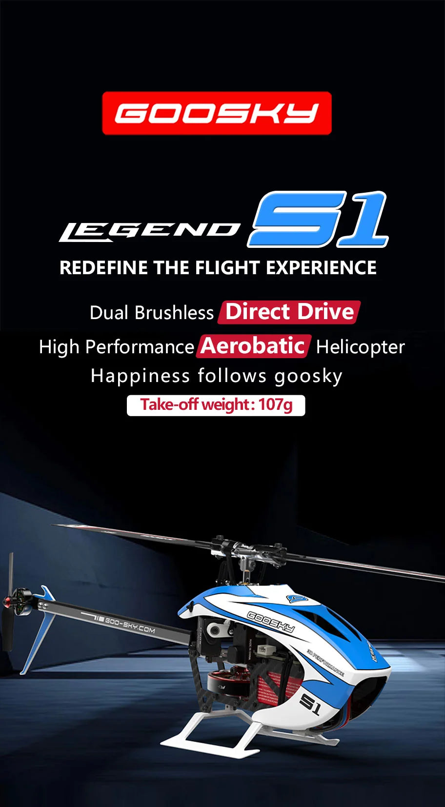 Remote Control Helicopter with Updated Orange Design and Integrated ELRS Connector for Hobby Flying