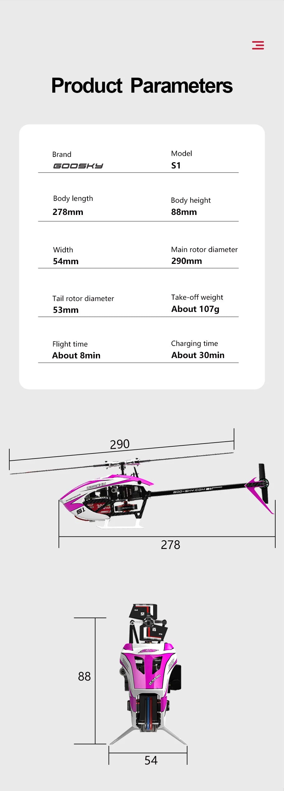 Remote Control Helicopter with Updated Orange Design and Integrated ELRS Connector for Hobby Flying