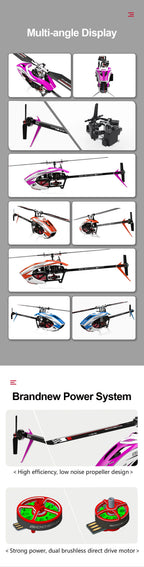 Remote Control Helicopter with Updated Orange Design and Integrated ELRS Connector for Hobby Flying
