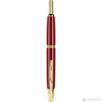 Retractable Fountain Pen in Red and Gold Trim